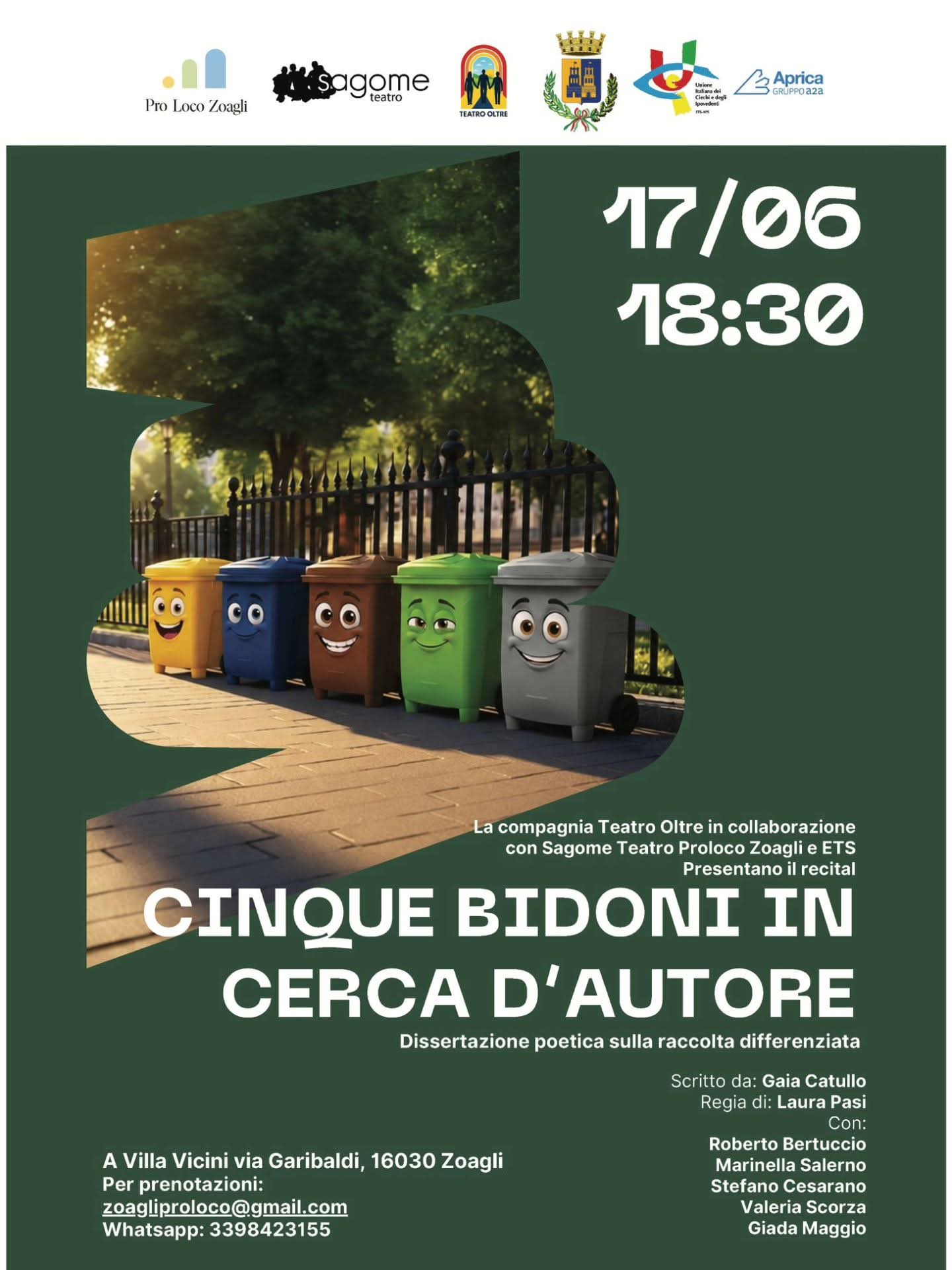 Cinque bidoni in cerca d'autore